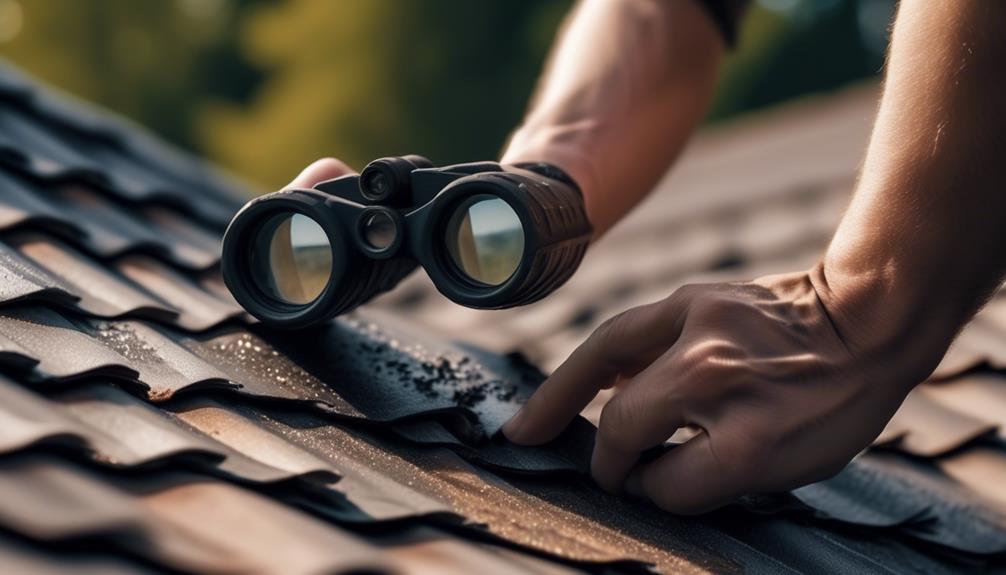 checking roof for potential damage