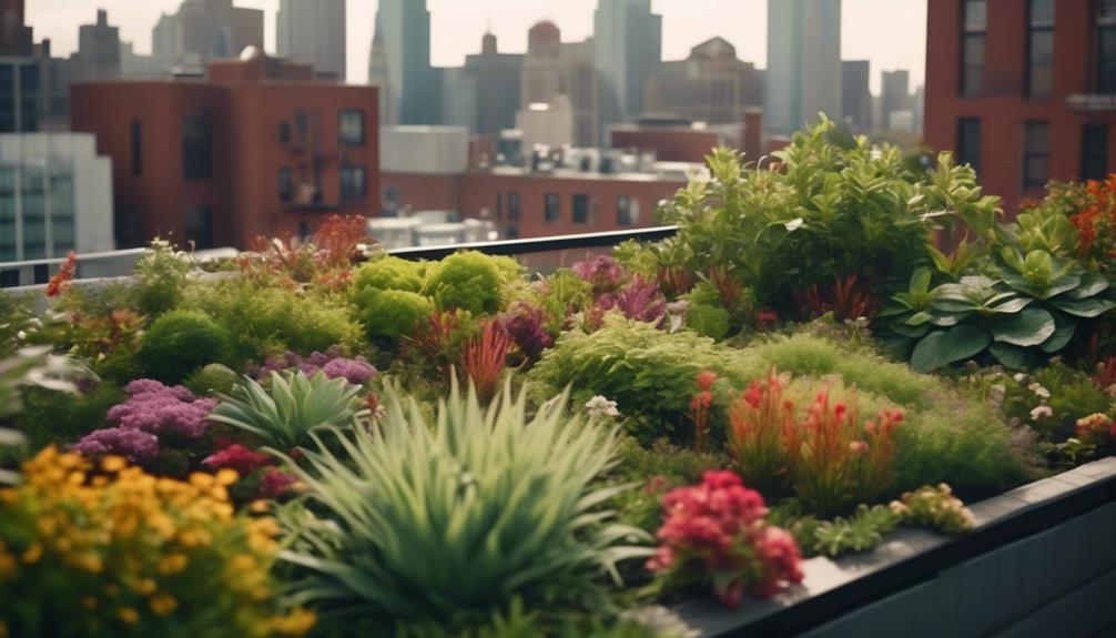 green roofs with plantings