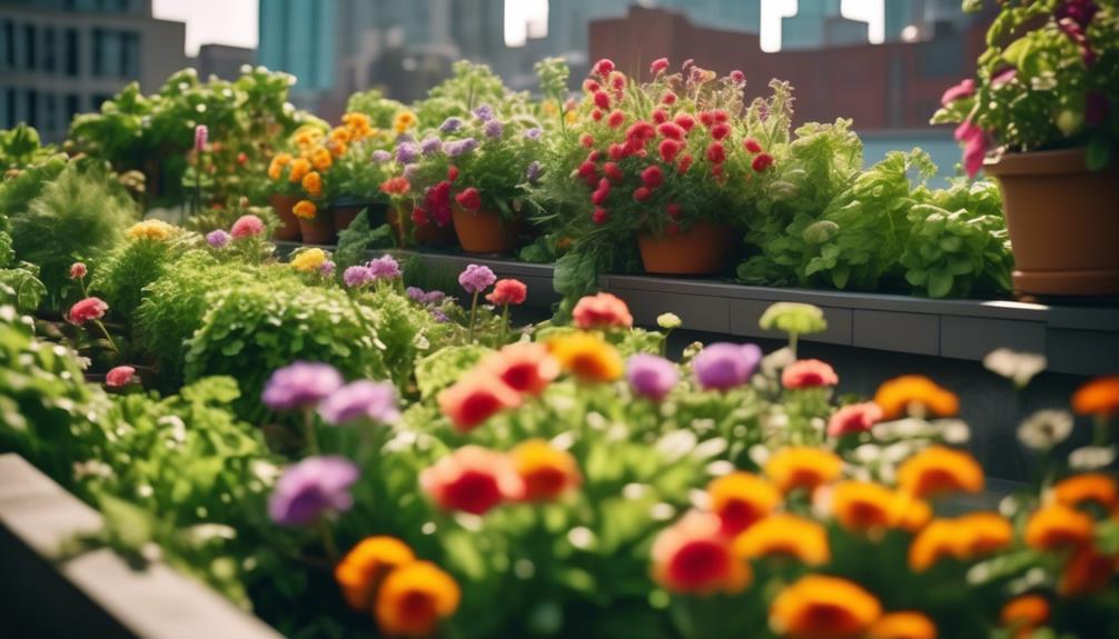 growing plants on city rooftops