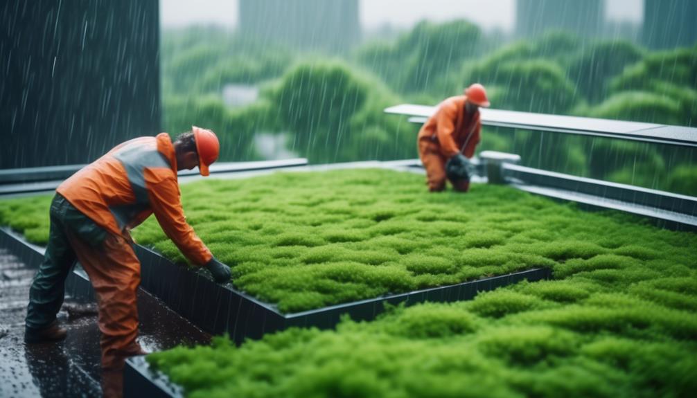 Optimal Season for Green Roof Installation Revealed impact of rain on green roofs