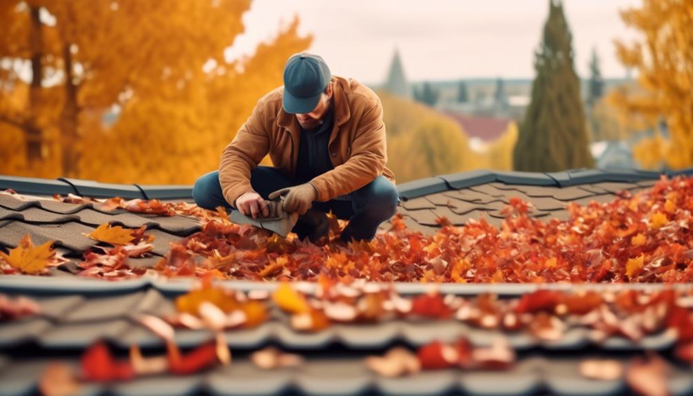 inspecting the roof for maintenance needs