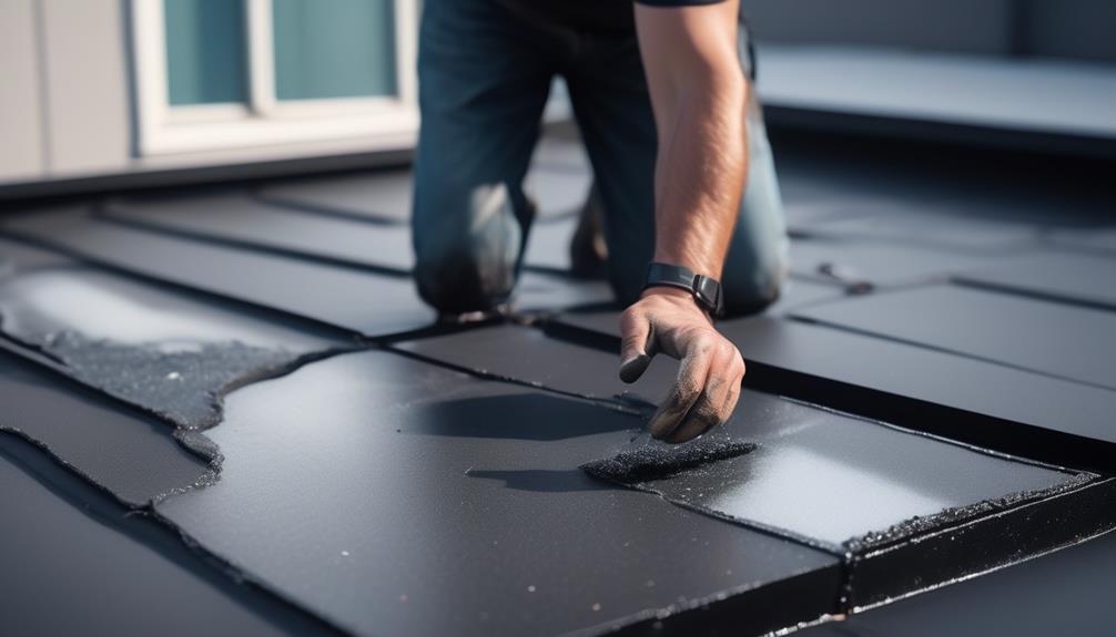 repairing leaks on flat roofs