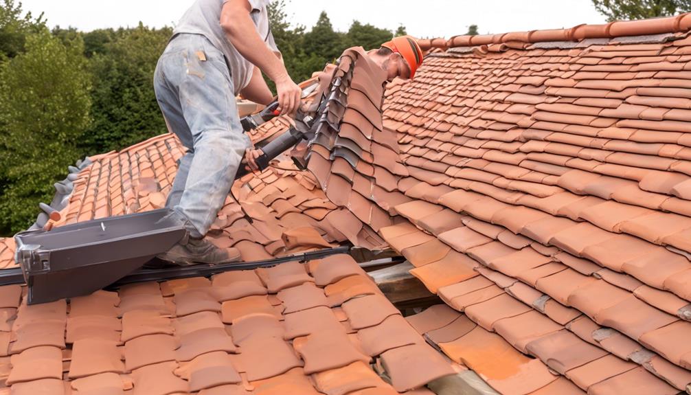 roofing ridge tile installation