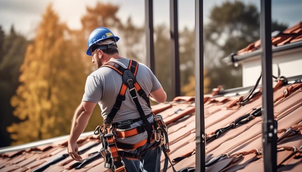 safety harness for roof