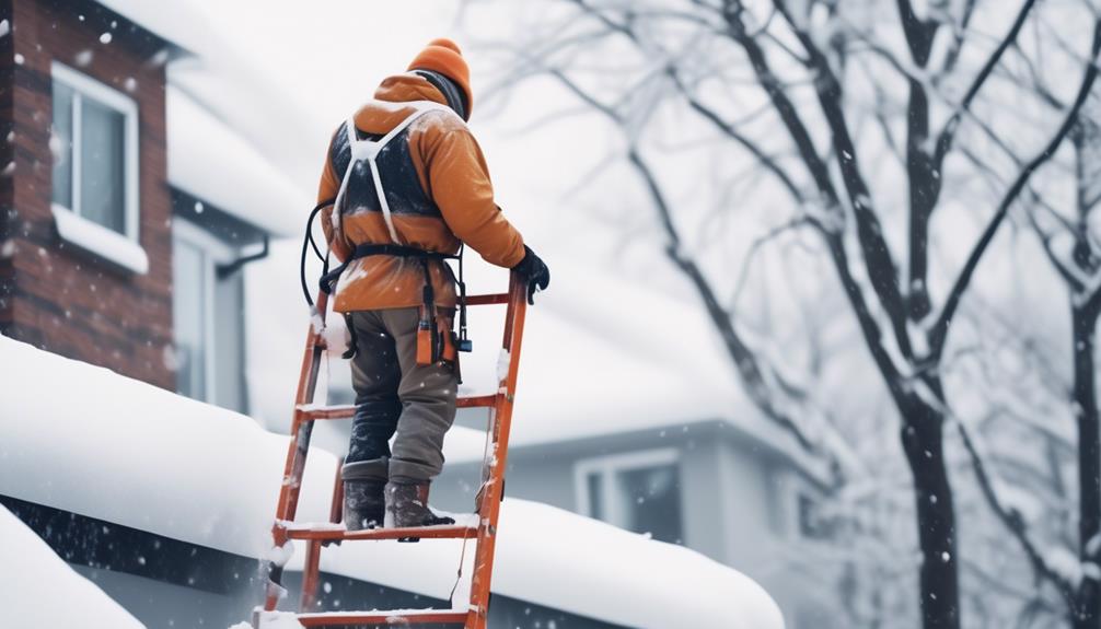 9 Best Practices for Winter Roof Maintenance Safety removing snow from surfaces