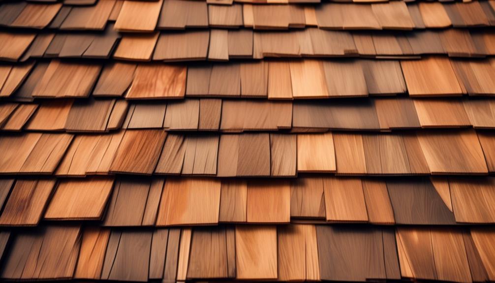 weathered wooden roof shingles