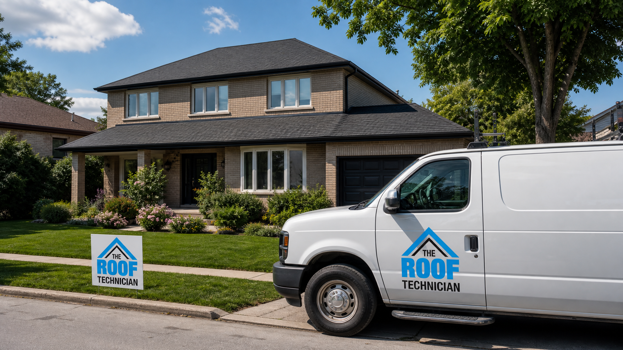 Roof replacement what to expect on a finished asphalt shingle roof of a Toronto suburban home