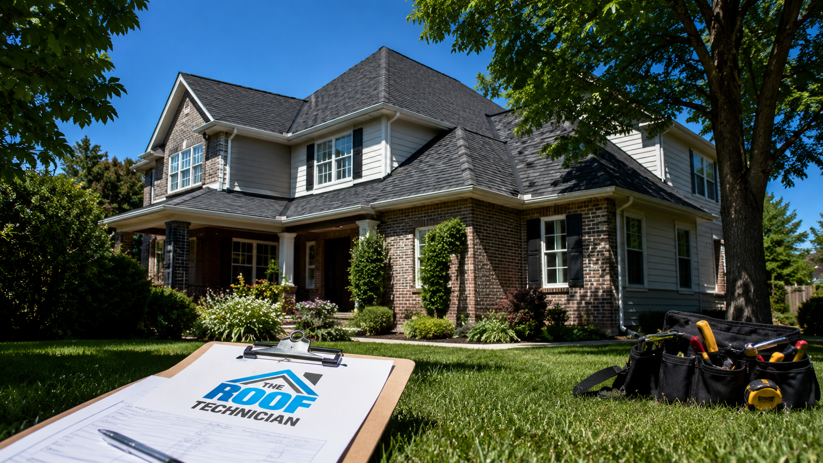 Two-storey suburban Peel Region home with a freshly installed architectural shingle roof in summer