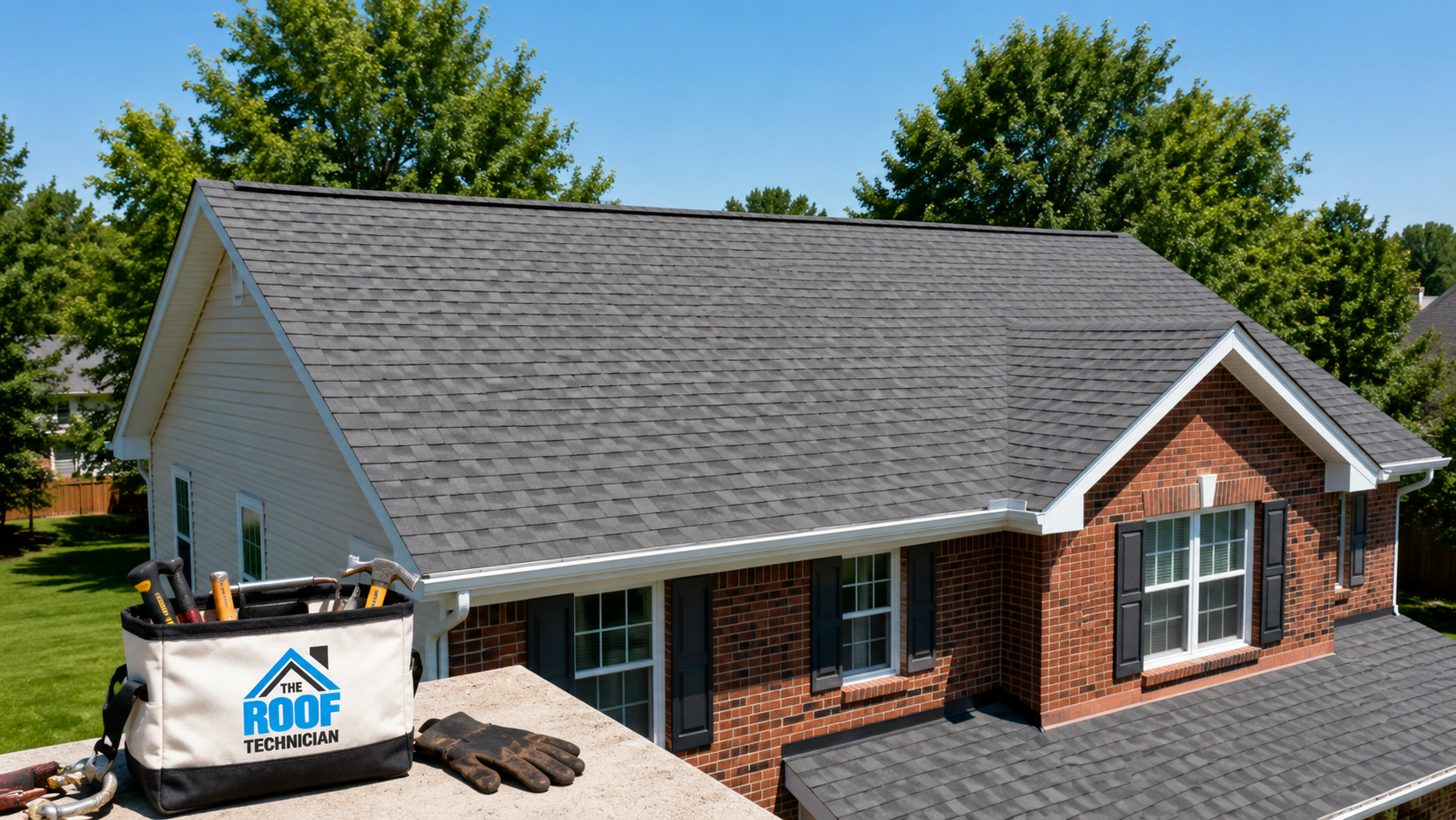 Suburban Mississauga home showing soffit and ridge vents that support proper attic ventilation Mississauga roofs need